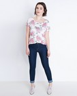 T-shirt met florale print + glitter - null - Sora