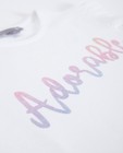 T-shirts - T-shirt met glitterprint + ruches