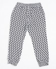 Pantalons - Felgroene broek met bladerprint
