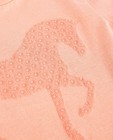 T-shirts - Geel T-shirt met reliëf van giraf