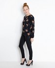 Zwarte blouse met rozenprint - null - Sora