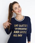 Kleedjes - Sweaterjurk met glitteropdruk