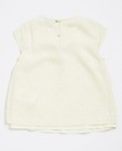 Hemden - Lichtroze blouse met stippenprint