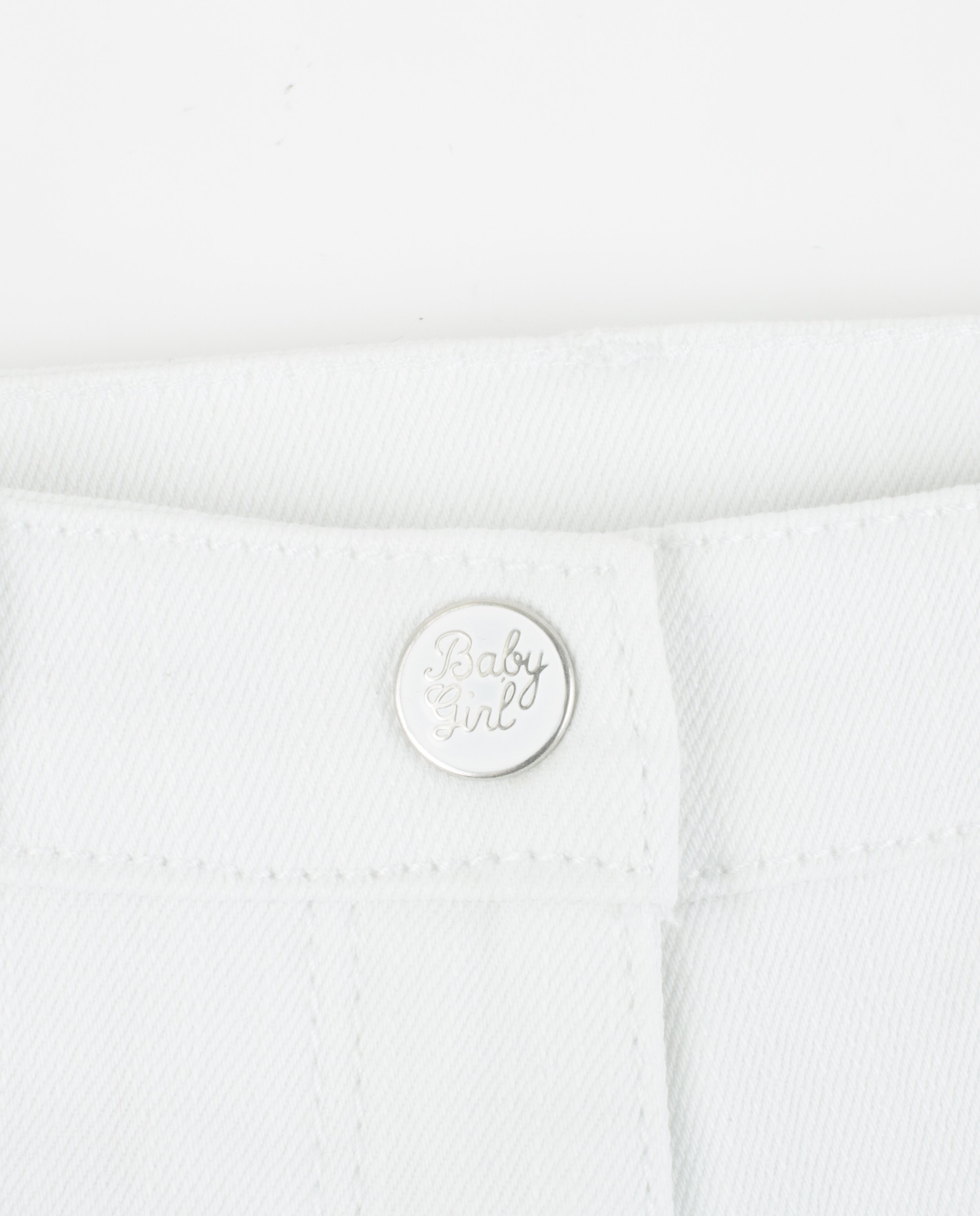 Shorten - Witte jeansshort met kant
