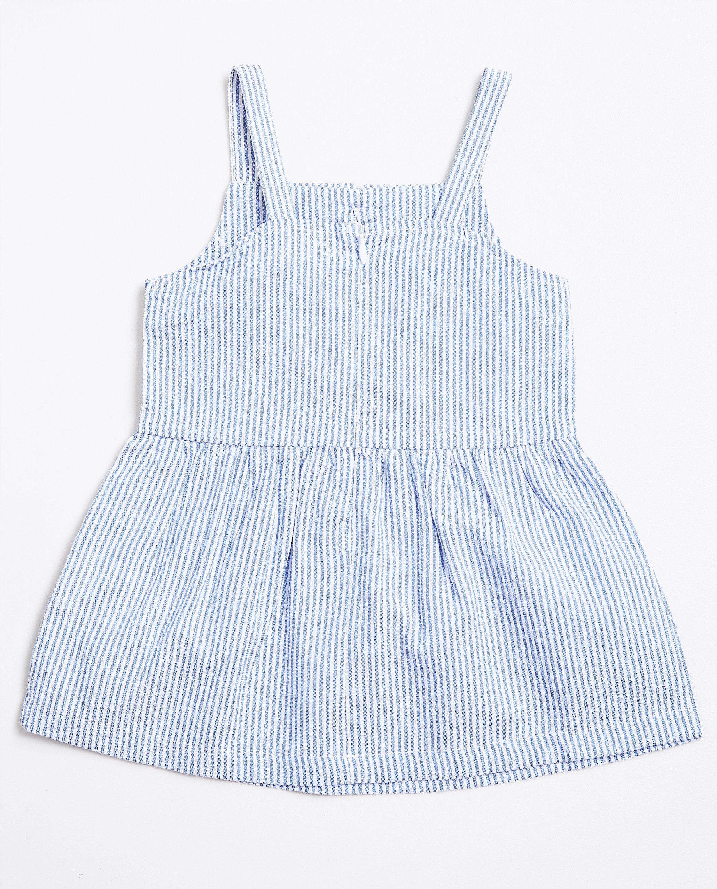 Kleedjes - Blauw-wit gestreepte jurk