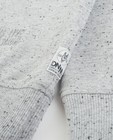 Sweaters - Grijze sweater met print + reliëf