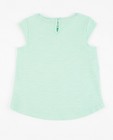 T-shirts - Mintgroene top met glitterprint Maya