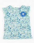 T-shirts - Mintgroene top met verfprint Maya