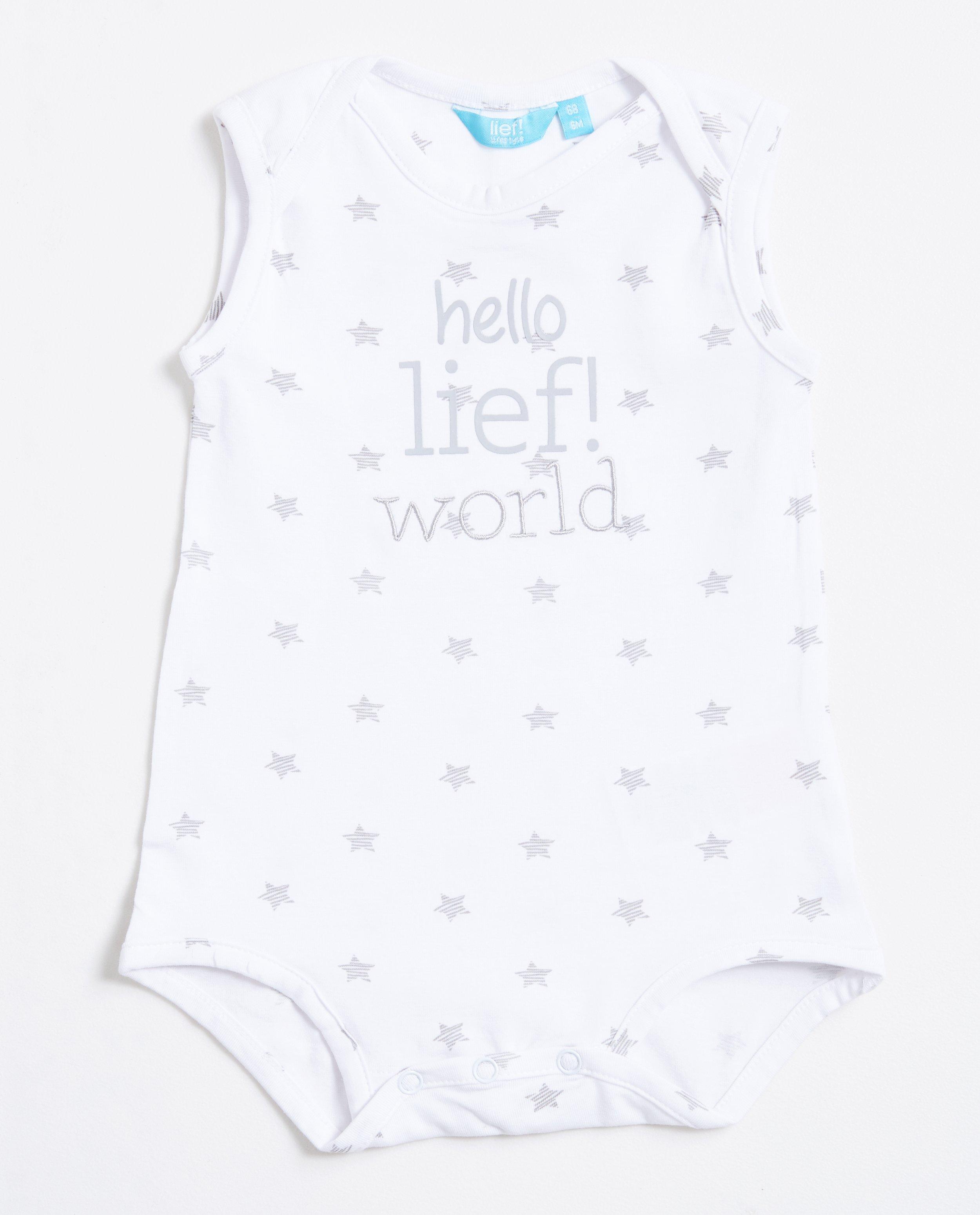 Witte romper met print 'lief' - Product Detail - wit - afbeelding nummer 1