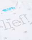 T-shirts - Wit T-shirt met sterrenprint lief!