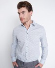 Hemden - Lichtgrijs hemd met klaverprint