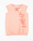 Zalmroze T-shirt met chiffon bloemen - null - Milla Star