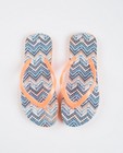Chaussures - Tongs orange avec un motif zigzag
