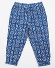 Donkerblauwe capri broek met print - null - Besties