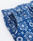 Broeken - Donkerblauwe capri broek met print