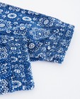 Broeken - Donkerblauwe capri broek met print