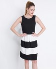 Zwarte jurk met witte blokstrepen - null - JBC