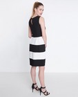 Kleedjes - Zwarte jurk met witte blokstrepen