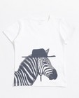 T-shirts - Wit T-shirt met zebraprint BESTies