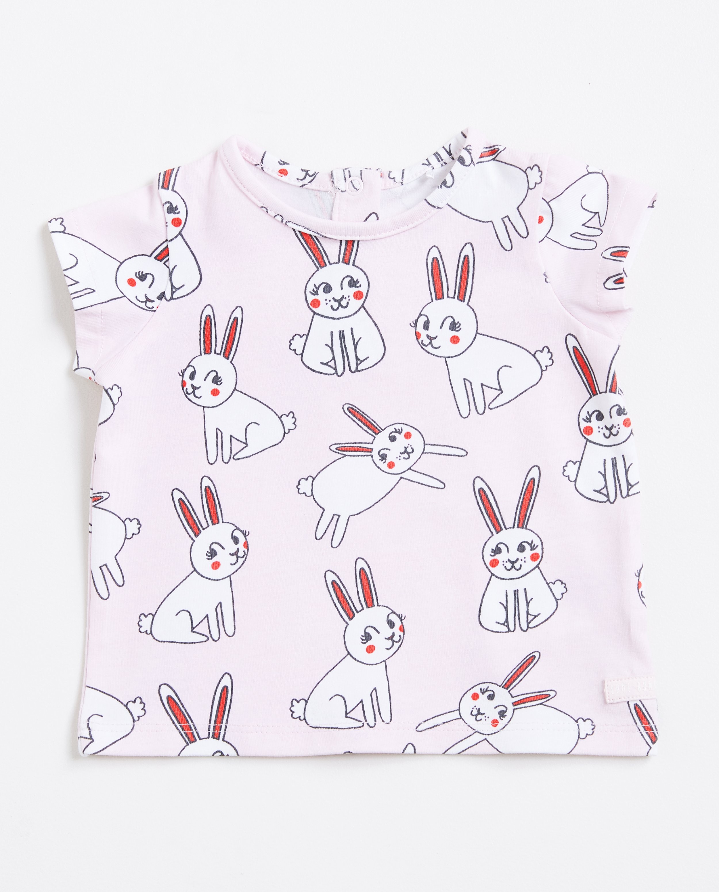 Lichtroze T-shirt met konijnenprint - null - JBC