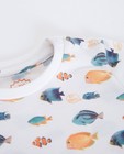 T-shirts - Wit T-shirt met vissenprint