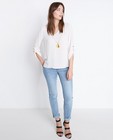 Hemden - Gebroken witte blouse met collier