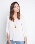Chemises - Gebroken witte blouse met collier
