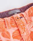 Shorts - Oranje short met tropische print