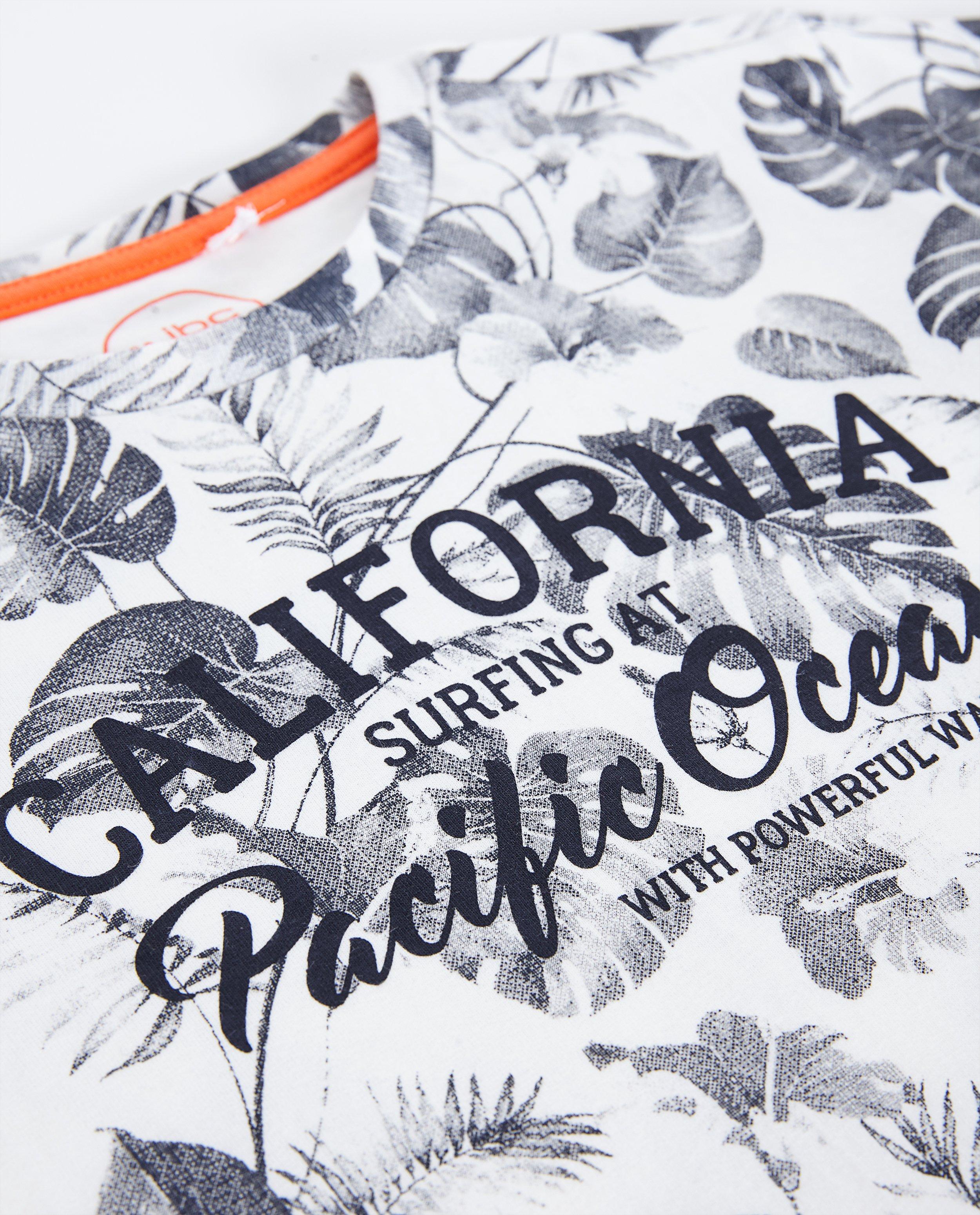 T-shirts - Wit T-shirt met tropische print
