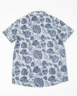 Hemden - Blauw hemd met tropische print