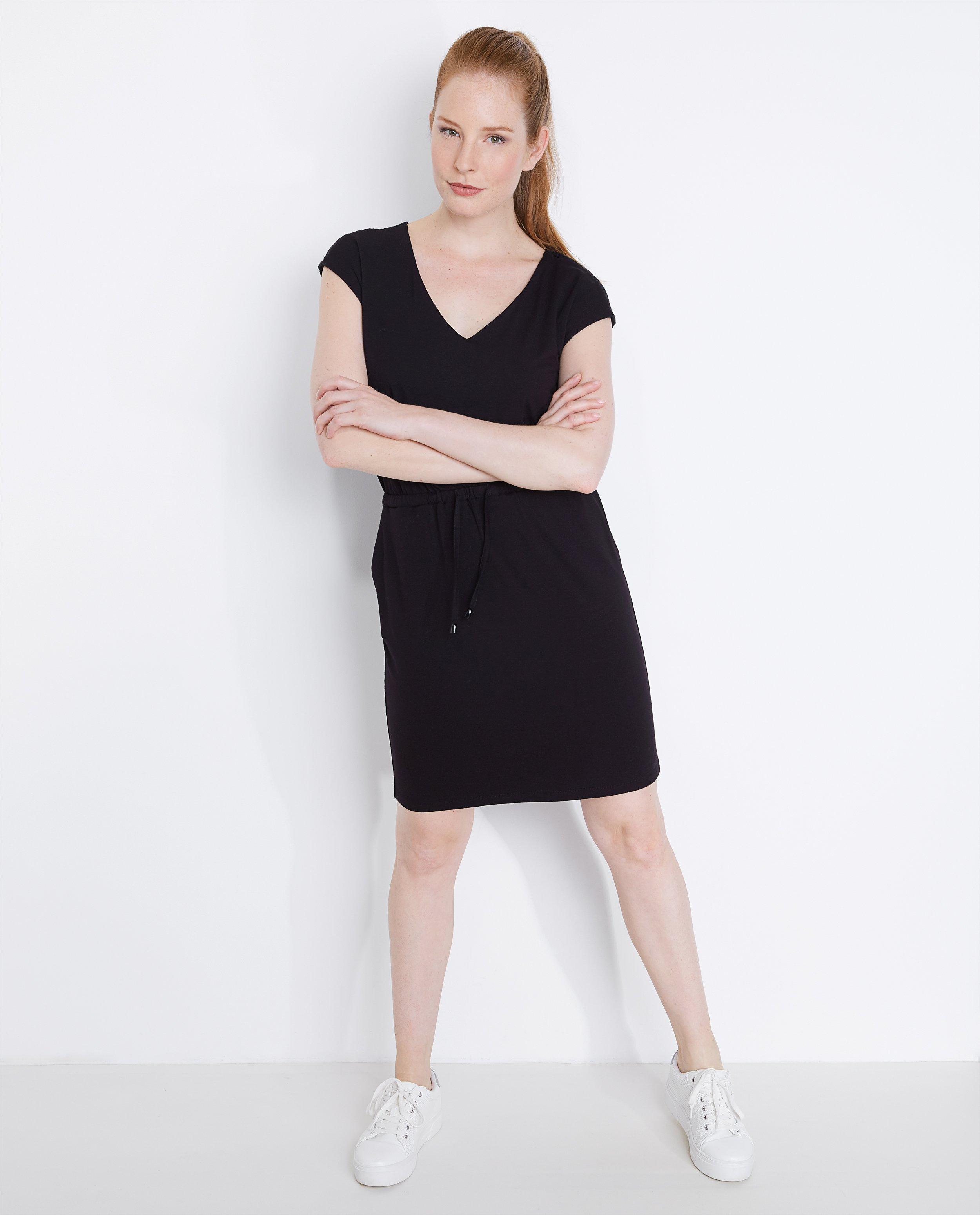 Zwarte jurk met kanten rug - Product Detail - zwart - afbeelding nummer 1