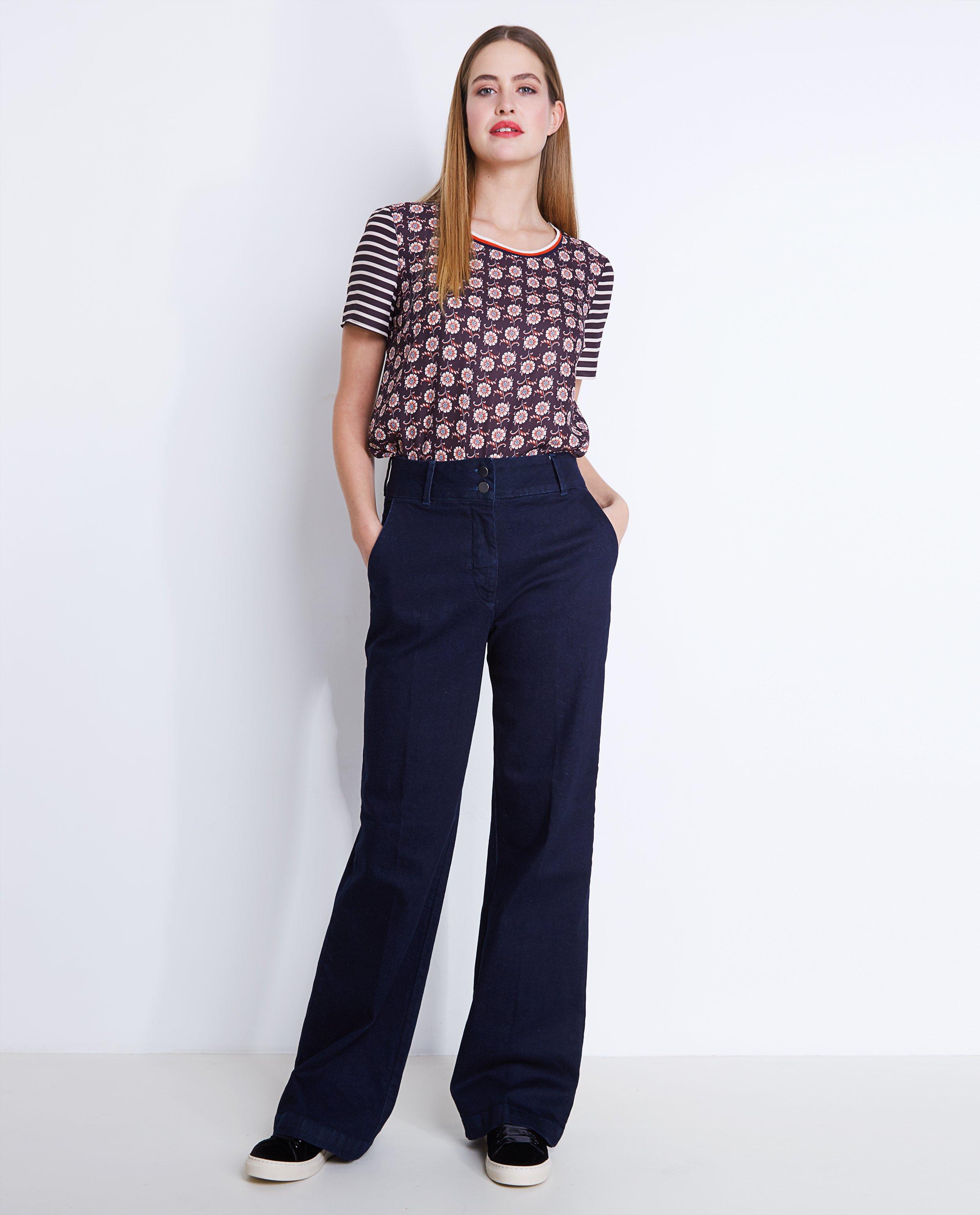 Donkerblauwe flared jeans - Product Detail - donkerblauw - afbeelding nummer 2