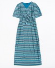 Kleedjes - Turkooizen maxi-jurk met allover print