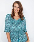 T-shirts - Turkooizen blouse met allover print