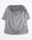 T-shirts - Metallic blouse met watervalhals