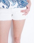 Shorts - Witte jeansshort met kant
