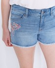 Shorts - Jeansshort met borduursel