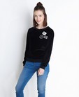 Sweaters - Zwarte fluwelen sweater met patches