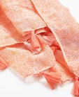 Bonneterie - Écharpe rose pâle avec une impression
