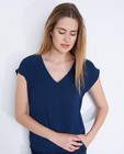 Chemises - Blauwe crêpe blouse