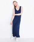 Marineblauw gestreepte jurk met kant - null - JBC