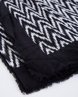 Breigoed - Zwart-witte sjaal met zigzagmotief