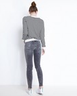 Jeans - Grijze jeans met print + patches