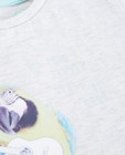 T-shirts - Lichtgrijs T-shirt met papegaaiprint
