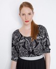 Chemises - Zwarte blouse met sierlijke print