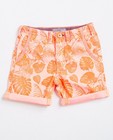 Shorts - Oranje short met tropische print