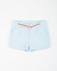 Shorts - IJsblauwe short + riem Hampton Bays