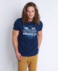 T-shirts - Donkerblauw T-shirt met reliëfprint