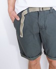 Shorts - Kaki short met print + riem