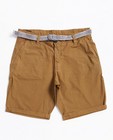 Shorts - Bermuda brun avec un imprimé rayé